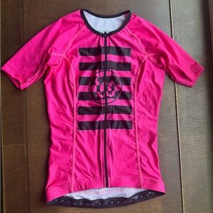 Wattie Ink pink cycling/triathlon top XS